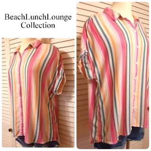 Button Down Oversized BeachLunchLounge Top